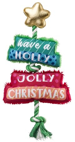 House of Paws Merry & Bright Tree Plush Toy, Christmas Toy for Dogs