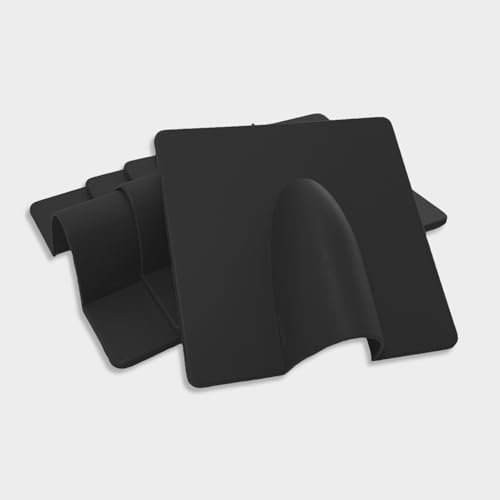 5 x Black External Brick Buster Plate - Cable Outdoor Wall Entry Tidy Cover - Blast Plate - Satellite/Coaxial/Sat/Coax