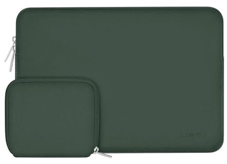 MOSISO Laptop Case 14 inch, 14 inch Laptop Sleeve Bag Compatible with HP Lenovo Dell ASUS Acer, HP Stream, Dell Latitude, Lenovo IdeaPad, Neoprene Computer Sleeve Bag with Small Case, Midnight Green