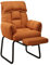 Sessel mit Hocker Ohrensessel mit Hocker Ergonomische, Hüftschonende Rückenlehne, Fünfstufige Verstellung Der Rückenlehne für Wohnzimmer Schlafzimmer(Orange)
