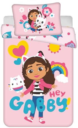 Gabbys Puppenhaus Babybettwäsche 100x135 + Kissenbezug 40x60 Baumwolle Rosa
