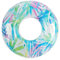 com-four® Schwimmreifen mit Palmenblätter-Motiv - bunter Schwimmring für Badespaß - Luftreifen zum Baden - aufblasbarer Badering für Pool, Freibad, See oder Strand (01 Stück - Palmen-Blätter)