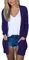 Generisch 2025 - Cardigan a maniche lunghe da donna -Cardigan a maglia con frontale aperto e tasche Spolverino casual Cardigan in maglia leggera da uomo, Viola, S