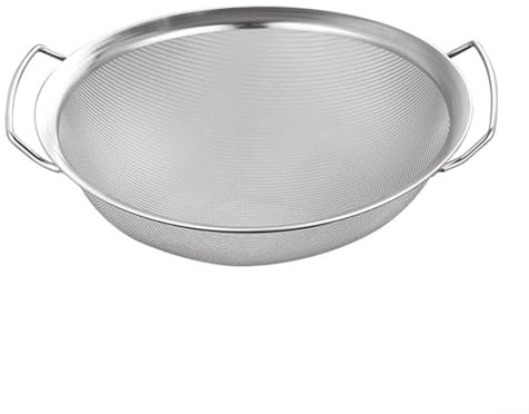 Stainless Steel Fine Mesh Strainer Basket Double Handle Kitchen Sieve Colander for Flour Sifting Juice Filtering Food Draining 16-28cm(16cm)