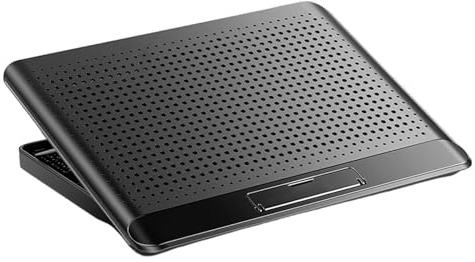 Laptop-Ventilator, verstellbare Erhöhungsstation, leiser Computer-Laptop-Ständer mit Ventilator, für Schreibtisch, Tastatur, Telefon, Tablet, Buch, Zuhause, Arbeitsplatz, Wohnheim
