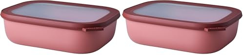 Mepal - Bol Multifonction Rectangulaire - Boîte Conservation Alimentaire avec Couvercle - Convient comme Boîte de Hermétique pour le Réfrigérateur, Micro-ondes & Congélateur - 2000 ml - Vivid mauve