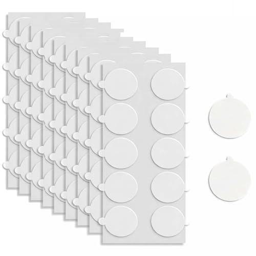 90 Stück Klebepunkte Doppelseitig, Transparente Runde Nano-Klebepads Extra Stark & Wasserdicht, Einfach Abziehbares Doppelseitiges Klebeband für Poster, Ballons, Wanddeko, Party und Home (30mm)