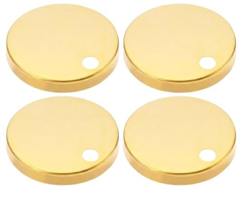 Gold Toilet Seat Hinge Cover 60mm 304 Stainless Steel 4 Pack Decorative