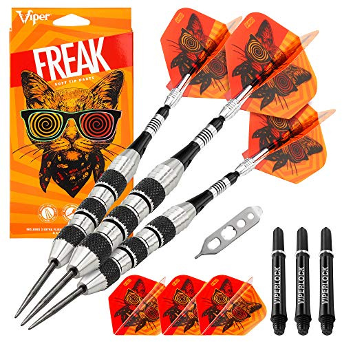 Viper by GLD Products The Freak Steel Tip Darts, Triple Band, 22 Grams,Black,22-1702-22