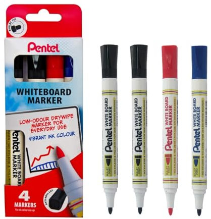 Pentel ymw85/4-mix Whiteboard-Marker, mehrfarbig