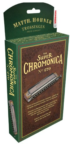 Hohner 270BX-GOLD Super Chromonica Gold Mundharmonika, C