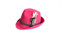 Edelnice Trachtenmode Trachtenhut aus 100% Wolle mit echter Feder, Farbe pink Gr. 58