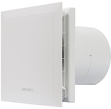 Airflow® QT150HT Extractor Fan with Adjustable Humidity & Timer - 150mm/6 Duct - 2 Speed Operation Upto 72L/s German Made, 35 dB, Energy Efficient 6/10W, 3-Year Warranty