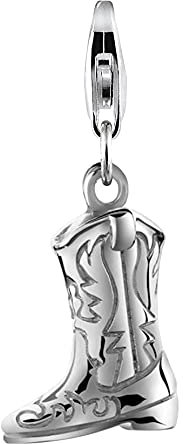 Nenalina Westernstiefel Cowboy Boots Charm Anhänger in 925 Sterling Silber für alle gängigen Charmträger 713216-000