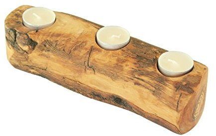 D.O.M. Photophore branche en bois d'olivier