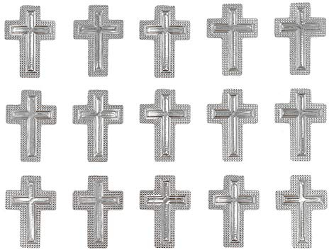 Oblique Unique Kreuz Sticker Aufkleber Set Silber Taufe Kommunion Konfirmation Hochzeit Deko