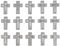 Oblique Unique Kreuz Sticker Aufkleber Set Silber Taufe Kommunion Konfirmation Hochzeit Deko