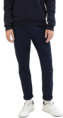 TOM TAILOR Denim Herren Slim Fit Chino Hose mit Gürtel 10668 - Sky Captain Blue 29W / 34L