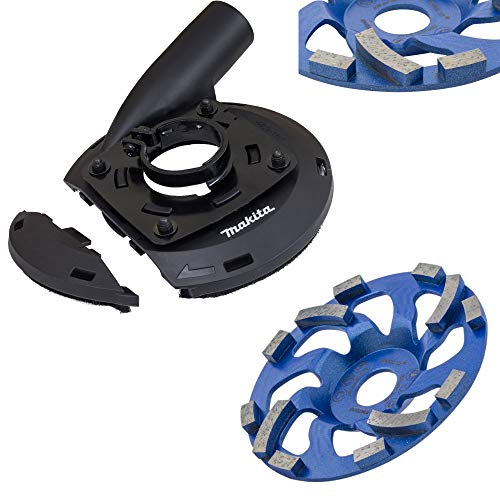 Makita Kunststoff Absaughaube inklusive MDW Diamant Schleifteller Ø 125 mm