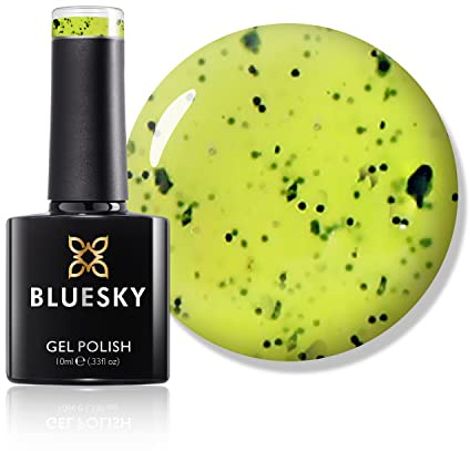 Bluesky Gel Nail Polish 10ml, Tropical Twist - SUM1923, Yellow Glitter | A citrus-bright shimmer built for summer holidays, and it comes off cleanly in minutes with acetone.
