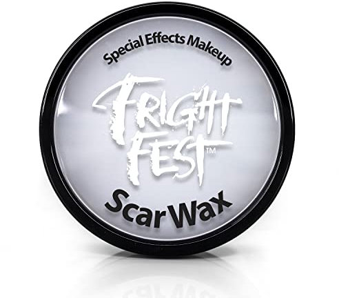 Scar Wax by Fright Fest 20g - Fx wax used to create scars, lumps and warts - Use alongside our fake blood, spirit gum, liquid latex and halloween face paint creating the most gruesome makeup