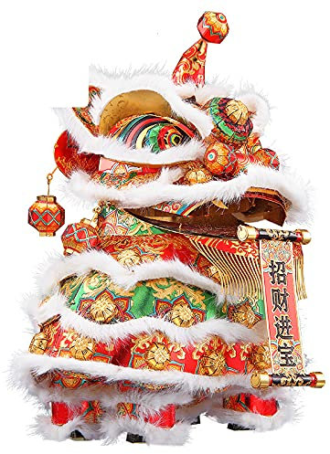 Piececool Dancing Lion(gold) 3D Metal Model Kits DIY Assemble Puzzle Laser Cut Jigsaw Toy P141-GRN