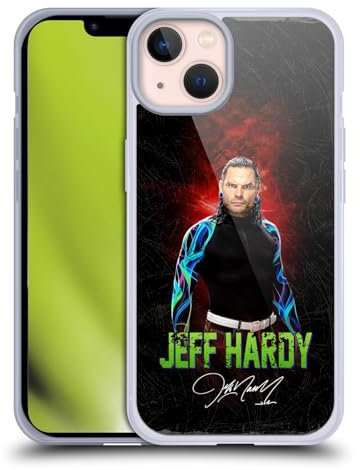 Head Case Designs Officially Licensed WWE LED Image 2 Jeff Hardy Gel Case [Military Grade Protection] Compatible with Apple iPhone 13 and Compatible with MagSafe