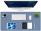 Knodel Tischunterlage, Schreibtischunterlage, PVC Tischunterlage, Laptop Tischunterlage, wasserdichte Schreibunterlage für Büro- oder Heimbereich, doppelseitig (See Blau/Grün, 43cm x 90cm)