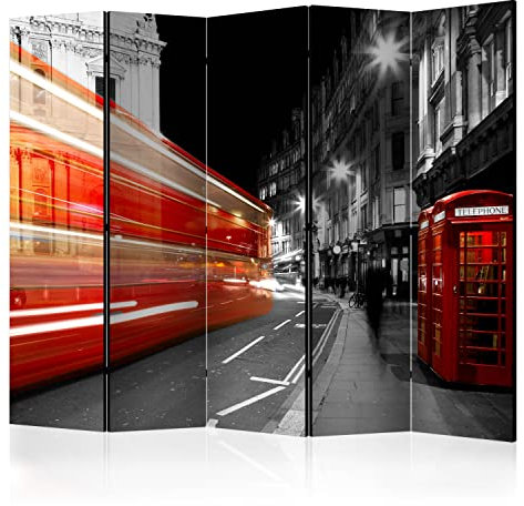 murando Akusticher Raumteiler London Foto Paravent 225x172 cm beidseitig auf Vlies-Leinwand bedruckt Akustikschaum Trennwand Spanische Wand Sichtschutz Home Office England UK Europa Stadt d-B-0264-z-c