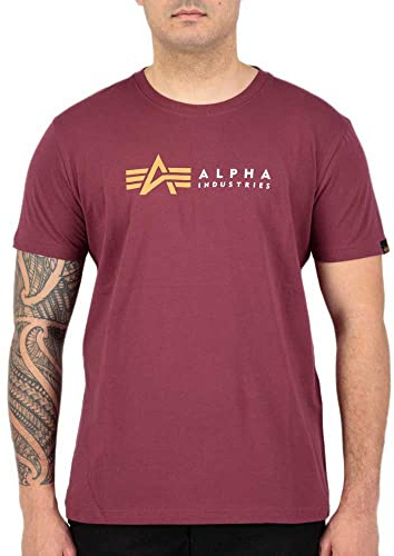 Alpha Industries Alpha Label T T-Shirt für Herren Burgundy