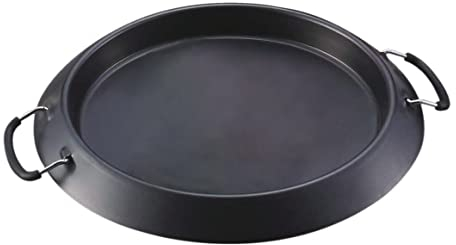 Melchioni Family | Teglia antiaderente per forno pizza Bellanapoli, Rotonda con Manici, Materiale Alta Qualità, Ottima conduzione del calore, Riscaldare, Rosolare, Arrostire, Grigliare