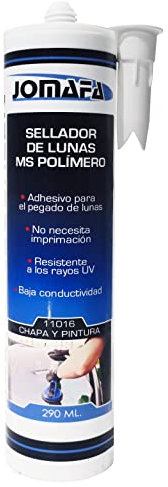 Polimero MS Sellador para lunas parabrisas de coche, 290 ml