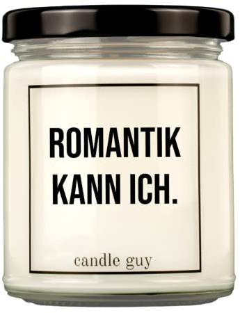 candle guy Duftkerze | Romantik kann ich. | Handgemacht aus 100% Sojawachs | 70 Stunden Brenndauer