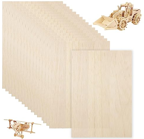 SENENQU 20 Stück Balsaholz Platten Holzplatten 2mm x 300mm x 200mm, Balsaholz 2mm Modellbau, Balsa Holzplatte Wood Für Modell Flugzeug Schiff Holzarbeiten Boot Häuser