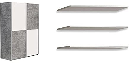 Forte Lupo Kleiderschrank + 3-er Set Einlegeböden