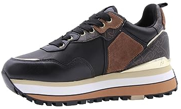 Liu Jo Scarpe Liu Jo Da Donna, Modello Sneakers Basse MAXI WONDER 01 BF3003PX393, Realizzate in Pelle Sintetica. Marrone Scuro Marrone