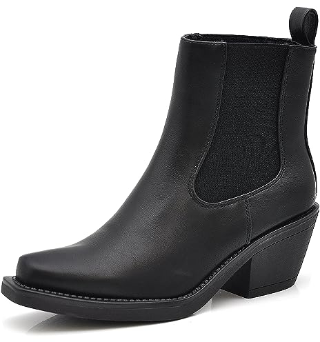IF Fashion Scarpe da Donna Stivali Stivaletti Cowboy Western Camperos Texani Punta Quadrata MP628 nero N.40