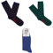 HOYO 7 Pack 3 pares de calcetines algodón bandera España unisex sin costuras (41-45, marino, verde y denim)