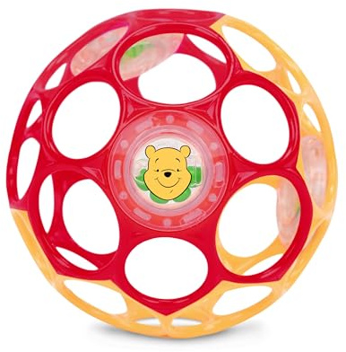 Bright Starts Disney Winnie the Pooh Oball Greifrassel, Baby Spielzeug zum Greifen, Ab Geburt