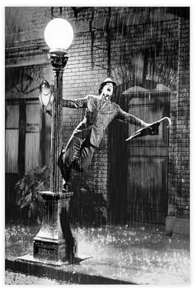 DEZARO Gesangendes Gene Kelly in The Rain – Retro-Poster, Leinwand, Poster, Schlafzimmer, Dekoration, Sport, Landschaft, Büro, Raumdekoration, Geschenk, ungerahmt, 30 x 45 cm
