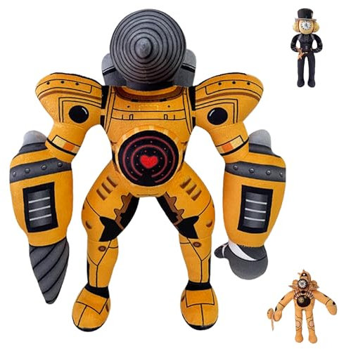 Juguete De Peluche para Inodoro, 30cm Skibidi Toilet Peluche, Skibidi Toilet Plush Toy, Titan Electric Drill Man, Clock Monitor, Holiday Gifts for Friends or Boys