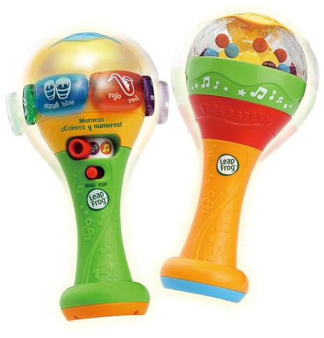 VTech Leapfrog Maracas ¡Colores y Números! Juguete bilingüe español-inglés, Musical, Agita para Escuchar música, Regalo bebés 9-36 Meses, Versión ESP