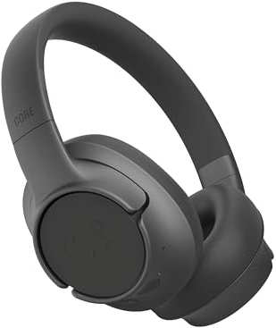 Fresh 'n Rebel Clam Core Bluetooth kopfhörer Over Ear mit ENC-Mikrofon (perfekte Anrufe), Kabellose kopfhörer mit Lautstärkeregler und Tasten für Wiedergabe/Pause, 45h Spielzeit (Schwarz)