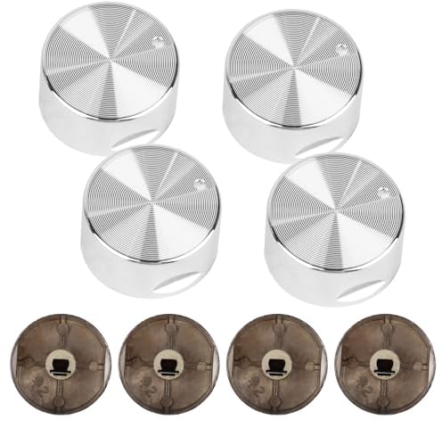 Manopole per Forni, 6mm Copertura Pomello Accessori di Ricambio, 8Pz Universale Manopole Gas, per Cucina Stufa Gas, Piano Cottura, Forno