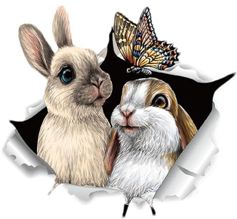 Adesivi murali animali, decalcomanie murali animali | Adesivi per gatti che sfondano muro,Poster autoadesivi di animali dei cartoni animati, decorazione da parete per WC, cucina,