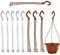 HiyyFloy Colgador De Plantas De Plástico, Gancho para Colgar Macetas, Colgador De Macetas, Soporte para Cesta De Jardín, Cadenas Colgantes, Accesorios De Jardín, 10 Uds.