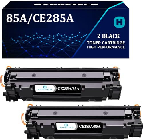 Hyggetech 85A CE285A Toner Schwarz Kompatibel für HP CE285A 85A Toner für HP Laserjet P1102W P1102 P1100 P1106 P1108 P1109 M1130 M1132 M1210 M1210MFP M1212 M1212NF M1217NFW 2Schwarz