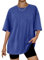 AirMood Womens Oversized Loose Fit T Shirts Tops Summer Short Sleeve Oversize Tee Tshirt (Dark Blue,XXL)