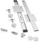 MagiDeal Rails coulissants pour portes d'armoires rabattables dissimulées, glissières, portes escamotables, kit de quincaillerie pour portes coulissantes pour, 400 mm