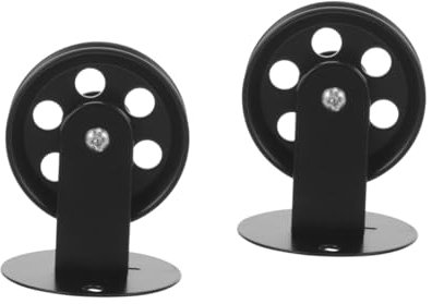 Cabilock 2St Kronleuchter Zubehör einzelner Flaschenzug Riemenscheibenräder Deckenrollenhalterung Lampenrolle Seilzug Retro Styles Retro cade Antriebsriemenscheibe Seilrolle Eisen Black